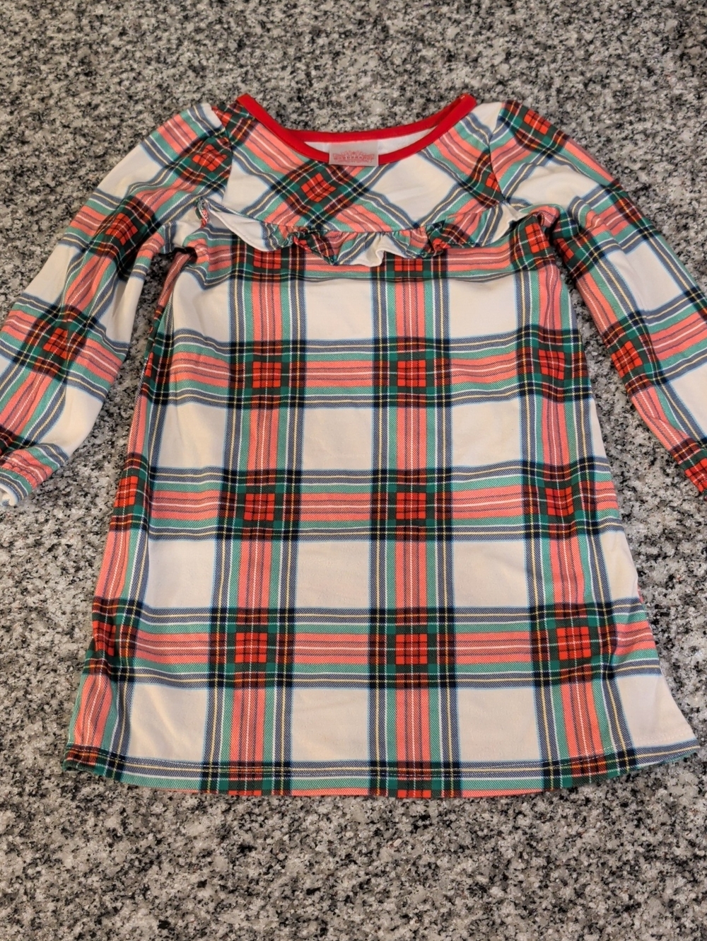 Wondershop Girls Plaid Nightgown in Red, Green, Blue, White